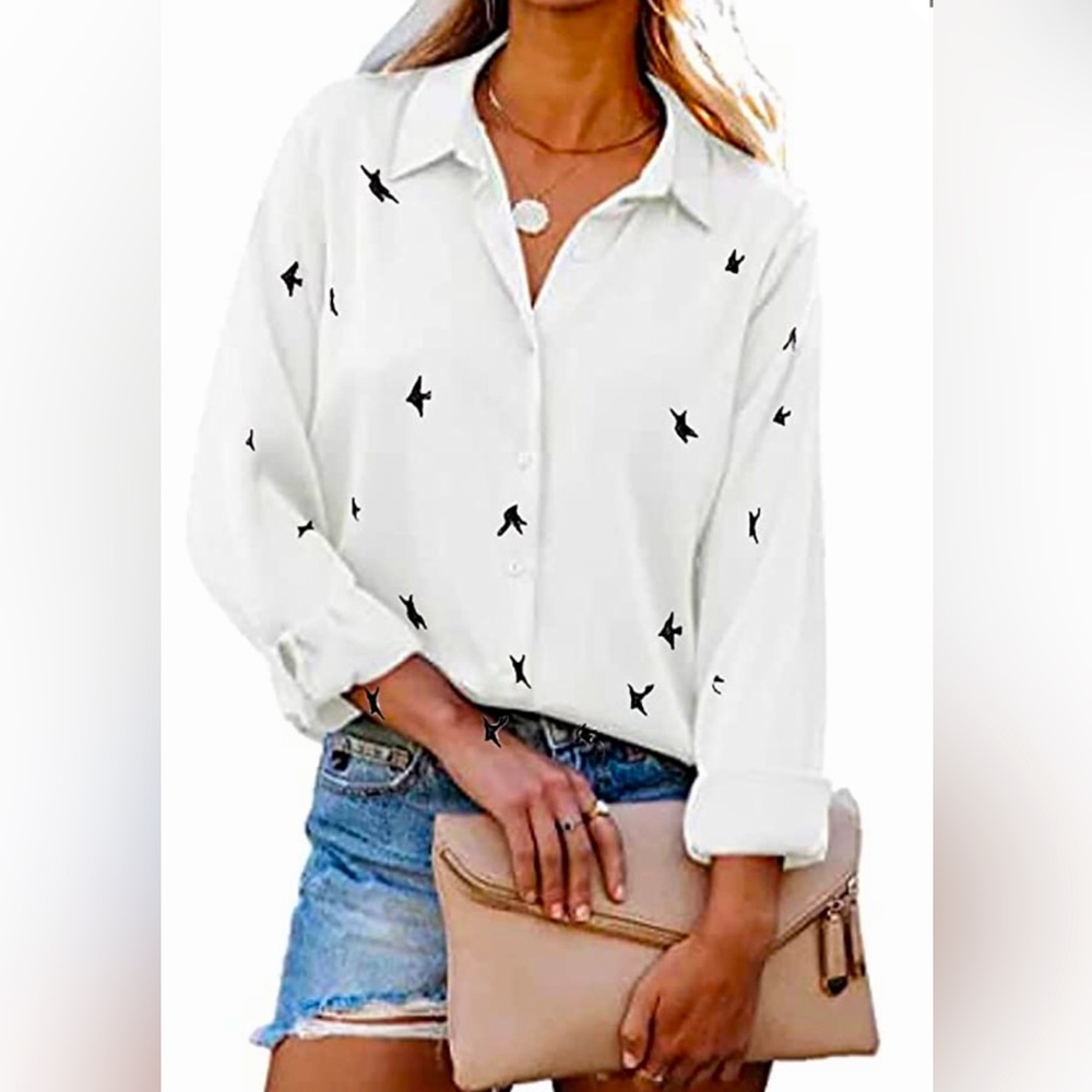Button down long sleeve blouse. NWOT.